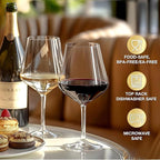 Hlukana Unbreakable Wine Glasses Set of 6, 16 oz Plastic Wine Glasses - Image 5