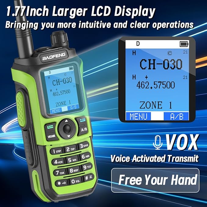 BAOFENG GMRS Handheld Radio Ham Radio Long Range GM21 Rechargeable Walkie - Image 4