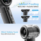 Portable Misting Fan Handheld Powerful Turbo Fan, 100 Speeds, 6000mAh - Image 3