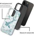for iPhone 16 Pro Case, HH2 Ocean Whale Shark Hybrid 2 Layer Hard Shell - Image 3