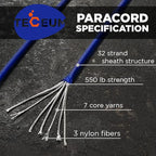 TECEUM 5/32" Paracord Rope 1000 – 1000ft / 200ft / 100ft / 50ft – Tactical - Image 2