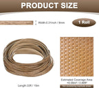 M METERXITY 1-Pack Wicker Repair Kit, 8mm x 33ft/10m Plastic Flat Rattan - Image 3