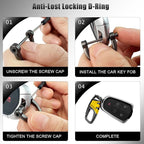 Keychain with Carabiner Clip, 4 Heavy Duty Key Rings and D Ring - Image 9