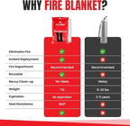 AI FORCE Fire Blanket with Gloves & Hooks – Fireproof Emergency Safety Blanket - Image 4