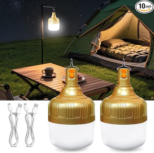 2 Pack Rechargeable LED Camping Lantern, 4000mAh IPX4 Waterproof Tent Light by Unknown