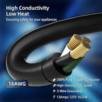 50 FT Outdoor Extension Cord Waterproof, 3-Prong Power Cord, 16 AWG SJTW - Image 3