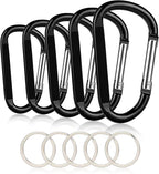 Carabiner Caribeaner Clip, Extra Large 4" Aluminum Carabeaner Keychain Hook by CampTek