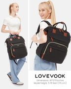 LOVEVOOK Laptop Backpack for Women, 15.6 inch Waterproof Nurse Bag Teacher Work - Image 2