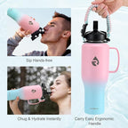 RAYMYLO Insulated Water Bottle 40oz, Stainless Steel Water Bottle - Image 3