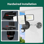 70W 7000LM Security Lights Outdoor, 4-Head LED Motion Sensor Light, Hardwired - Image 2