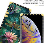 Compatible with iPhone Xs Max Case, Colourful Dragonfly Pink Lily Pads Luxury - Image 4