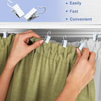 JANYUN 120 Pack White Clip Hook Set Curtain Clips - Image 5