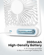 Koonie Desk Fan, Ultra Quiet 2.5-11h Battery Operated Small USB Fan - Image 4
