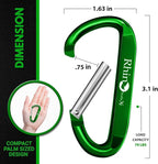 Rhino Produxs 8PCS of Lightweight Duty Snap Carabiner Clips, D Ring Shape - Image 2