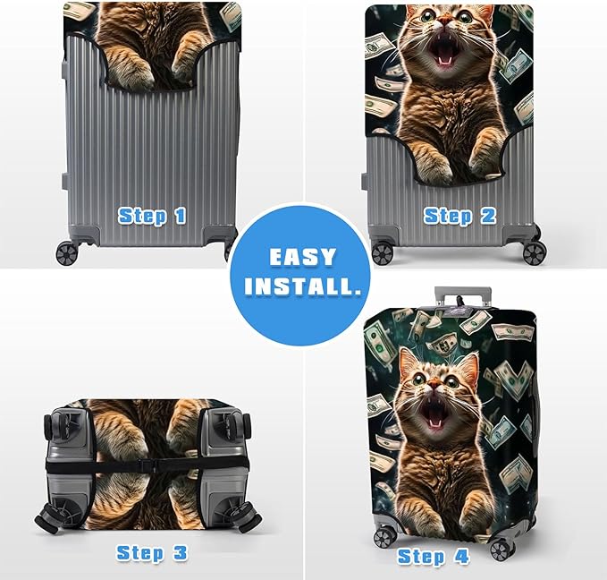 Luggage Cover Protector for 26-28 Inch Suitcases, TSA Approved Elastic Travel - Image 6