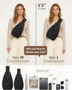 Pritent Crossbody Bags for Women Men Trendy Sling Bag Backpack Casual Chest Bag - Image 7