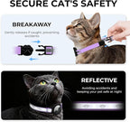 Breakaway AirTag Cat Collar, Reflective Cat Tracker Collar - Image 2