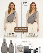 Pritent Crossbody Bags for Women Men Trendy Sling Bag Backpack Casual Chest Bag - Image 6