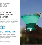 HOST Freeze Insulated Martini Cooling Cups, Plastic Freezer Gel Chiller Double - Image 3