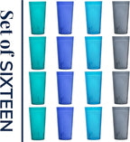 US Acrylic Cafe Plastic Reusable Tumblers 20-ounce Water Cups Coastal Colors | - Image 8