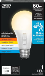 Feit Electric LED Motion Sensor Light Bulb, A19 60W Equivalent, Non-Dimmable by FeitElectricCompany