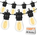 GvvooHome S14 LED Outdoor String Lights 150FT Patio Lights Outdoor Waterproof by GvvooHome