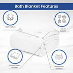 Linteum Textile 100% Cotton Hospital Patient Bath Blanket, Bed Bath Sheet - Image 3