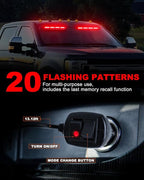 HLauto 6Z4J Emergency Dash Strobe Lights: 2x16.8 inch Red Safety Lights - Image 4