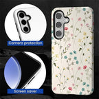for Samsung Galaxy S23 FE Case, HL2 Beige Flower Branch Hybrid 2 Layer Hard - Image 4