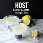 Host Freeze Insulated Martini Glasses Set of 4, Plastic Freezer Gel Chiller - Image 6