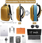 hk Business Backpack for Men 17 Inch, Slim & Expandable Waterproof Travel - Image 3