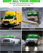 HLauto 6Z4J Emergency Dash Strobe Lights: 2x16.8 inch Green Safety Lights - Image 6