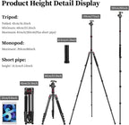Professional Tripod for Camera, Victiv 81 inch Aluminium Compact Travel Camera - Image 2
