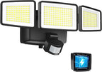 UME Battery Powered Motion Sensor Outdoor Lights 302 LED 1800LM, IP65 by UME