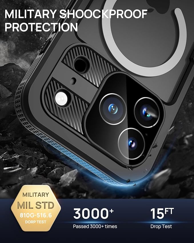 Lanhiem Magnetic for iPhone 17 Pro Max Case, Built-in Privacy Screen Protector - Image 7