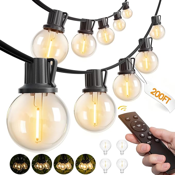 addlon 200FT Outdoor String Lights G40 by addlon