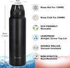 Oldley Insulated Water Bottle 32oz Water Bottles - Image 7