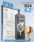 for Samsung Galaxy S24 Waterproof Case, Magnetic Heavy Duty Military Grade - Image 2