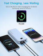 Portable Charger with Built-in Cables and Wall Plug, 10000mAh PD20W USB C Power - Image 5