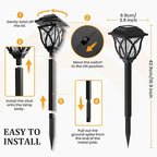 GIGALUMI 8 Pack Solar Lights Outdoor Waterproof, LED Solar Garden Lights - Image 6