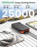 Hiluckey Solar Charger 25000mAh, Outdoor USB C Portable Power Bank - Image 4