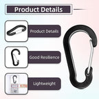 10pcs Aluminum Small Carabiner Clip, 2 Inch Carabiner Keychain Clasp Spring D - Image 3
