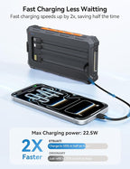 Solar-Charger-Power-Bank - 20000mah Solar Powered Battery Charger Cell Phone - Image 4