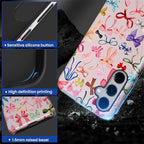 for Samsung Galaxy S25 Case, HL2 Aesthetic Color Bow Tie Hybrid 2 Layer Hard - Image 3