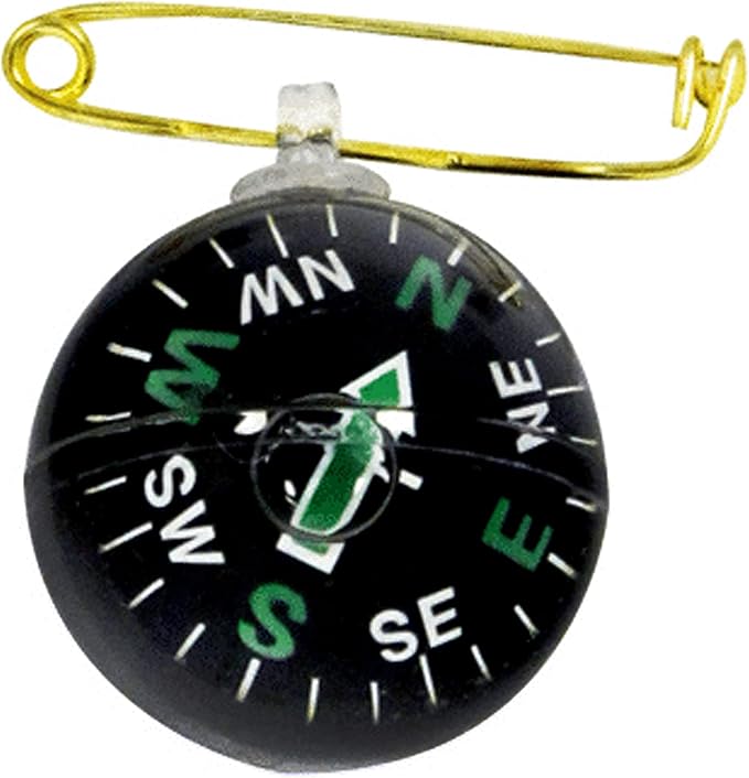 2 Survival Navigation Ball Pin On Compass Liquid Filled Camping Hiking Military - Image 8