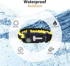 Bracelets, Survival Bracelets for Men Paracord Tactical 5-in-1 Camping Gear Kits - Image 3