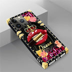 Compatible with iPhone 14 Pro Case, Queen Lip Crown Leopard Print Luxury Golden - Image 5