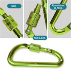 6PCS Carabiner Keychain, 2 inch Aluminum D-Clip Caribeener - Image 5
