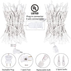2 Pack 50 Count Christmas String Lights Clear Warm White Mini Lights Plug - Image 3