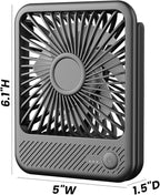 Koonie Battery Operated Desk Fan, Strong Wind, 180° Tilt Folding and 3 Speeds - Image 2